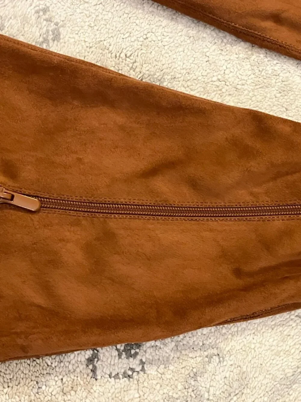 Torrid Cognac Brown Faux Suede Over The Knee Wide Calf Boots ~ Women's 11.5 WW